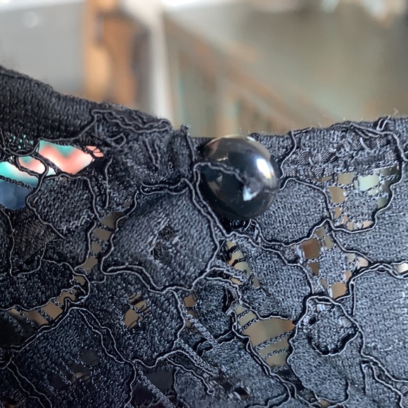 Kate Spade Rose Lace Mini Dress Black Size 8 - Picture 12 of 16